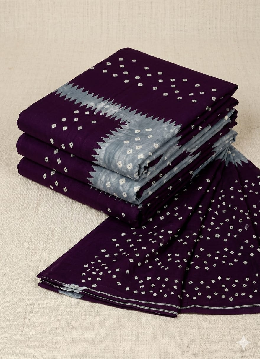 Women's Designer Purple Saree with Stylish Border
